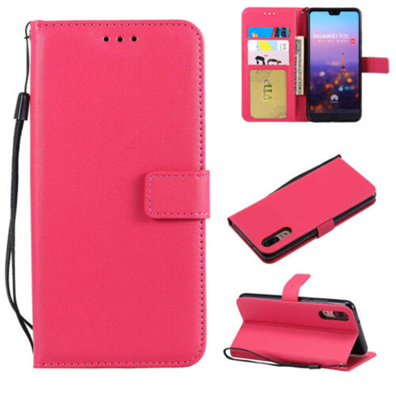 Leather Folio Wallet Case for Huawei P20 Leather Folio Wallet Case for Huawei P20